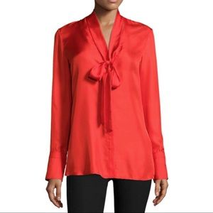Rag and Bone Florence tie neck silk blouse